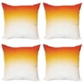 thumbnail image 1 of Ambesonne Modern Throw Pillow Cover 4 Pack, Digital Retro Triangle, 16", Orange Yellow Cream, 1 of 5