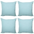 thumbnail image 1 of Ambesonne Modern Throw Pillow Cover 4 Pack, Wavy Water Lines Circled, 18", Pale Blue and White, 1 of 6