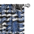 thumbnail image 1 of Ambesonne Modern Tropical Curtains, Zebra Toucan Stripe, Pair of 28"x63", Grey Black Violet Blue, 1 of 5