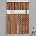 thumbnail image 1 of Ambesonne Modern Valance & Curtain, Retro Vintage Geometric, 55"x30", Dark Orange Burgundy, 1 of 6
