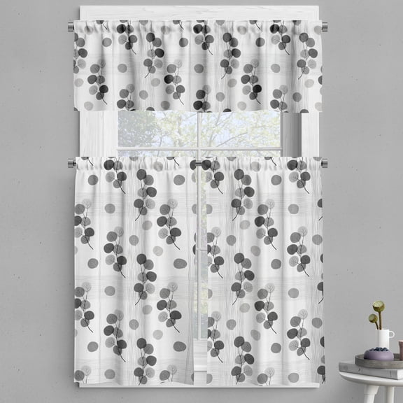 Ambesonne Modern Valance & Curtain, Sketchy Lines Stripes, 55"x24", Charcoal Grey