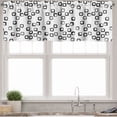 thumbnail image 1 of Ambesonne Modern Valance Pack of 2, Modern Monochrome Squares, 54"X12", Charcoal Grey and White, 1 of 1