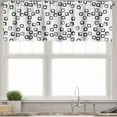thumbnail image 1 of Ambesonne Modern Valance Pack of 2, Modern Monochrome Squares, 54"X18", Charcoal Grey and White, 1 of 1