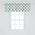 thumbnail image 1 of Ambesonne Modern Window Valance, Abstract Geometric Outdoors Pattern with Trees and Houses in Pastel Colors, Curtain Valance for Kitchen Bedroom Decor with Rod Pocket, 54" X 18", Seafoam Peach Black, 1 of 2