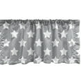 thumbnail image 1 of Ambesonne Modern Window Valance, Art with Big Stars, 54" X 18", White Grey, 1 of 3