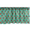thumbnail image 1 of Ambesonne Modern Window Valance, Ladybugs Tiny Stars, 54" X 12", Teal Red Black, 1 of 3