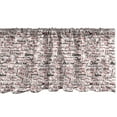thumbnail image 1 of Ambesonne Modern Window Valance, Popular Fashion Words, 54" X 12", Red Black and White, 1 of 3
