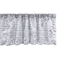 thumbnail image 1 of Ambesonne Modern Window Valance, Student Geometry, 54" X 12", Dark Purple and White, 1 of 3