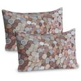 thumbnail image 1 of Ambesonne Money Pillow Sham 2 Pack, Euros and Cent Coins, 26"x20", Umber Grey Yellow, 1 of 3