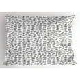 thumbnail image 1 of Ambesonne Money Pillow Sham, Raining Dollar Bills, 26" X 20", Black White, 1 of 2