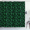 thumbnail image 1 of Ambesonne Money Shower Curtain, Pixel Art Dollar Pattern, 69"Wx75"L, Dark Green Lime Green, 1 of 3