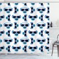 Ambesonne Monkey Emoji Shower Curtain, Futuristic Animals Art, 69"Wx84