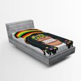 thumbnail image 1 of Ambesonne Monkey Fitted Sheet, Hippie Animal, Twin XL Size, Multicolor, 1 of 2