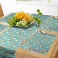 thumbnail image 1 of Ambesonne Monkey Table Runner & Placemats, Parachute Fly Clouds Sky, Placemat 4 pcs + Runner 14"x72", Eggshell and Burnt Sienna, 1 of 2