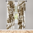 thumbnail image 1 of Ambesonne Monochrome Curtains, Grunge Abstract Chaos, Pair of 28"x84", Brown Cocoa, 1 of 2