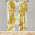 thumbnail image 1 of Ambesonne Monochrome Curtains, Grunge Abstract Chaos, Pair of 28"x84", Earth Yellow, 1 of 2