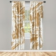 thumbnail image 1 of Ambesonne Monochrome Curtains, Grunge Abstract Chaos, Pair of 28"x95", Sand Brown, 1 of 2