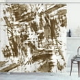 thumbnail image 1 of Ambesonne Monochrome Shower Curtain, Grunge Abstract Chaos, 69"Wx75"L, Brown Cocoa, 1 of 4