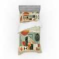 thumbnail image 1 of Ambesonne Monstera Bedding Set 3 Pcs, Mid Century Boho Abstract, Twin, Cinnamon Pale Sage Green, 1 of 2