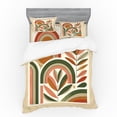 thumbnail image 1 of Ambesonne Monstera Bedding Set 4 Pcs, Boho Mid Century Abstract, King, Dark Rust Beige Green, 1 of 2