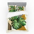 thumbnail image 1 of Ambesonne Monstera Bedding Set 4 Pcs, Nature Scandinavian Boho, Calking, Fern Green and Pale Coffee, 1 of 2