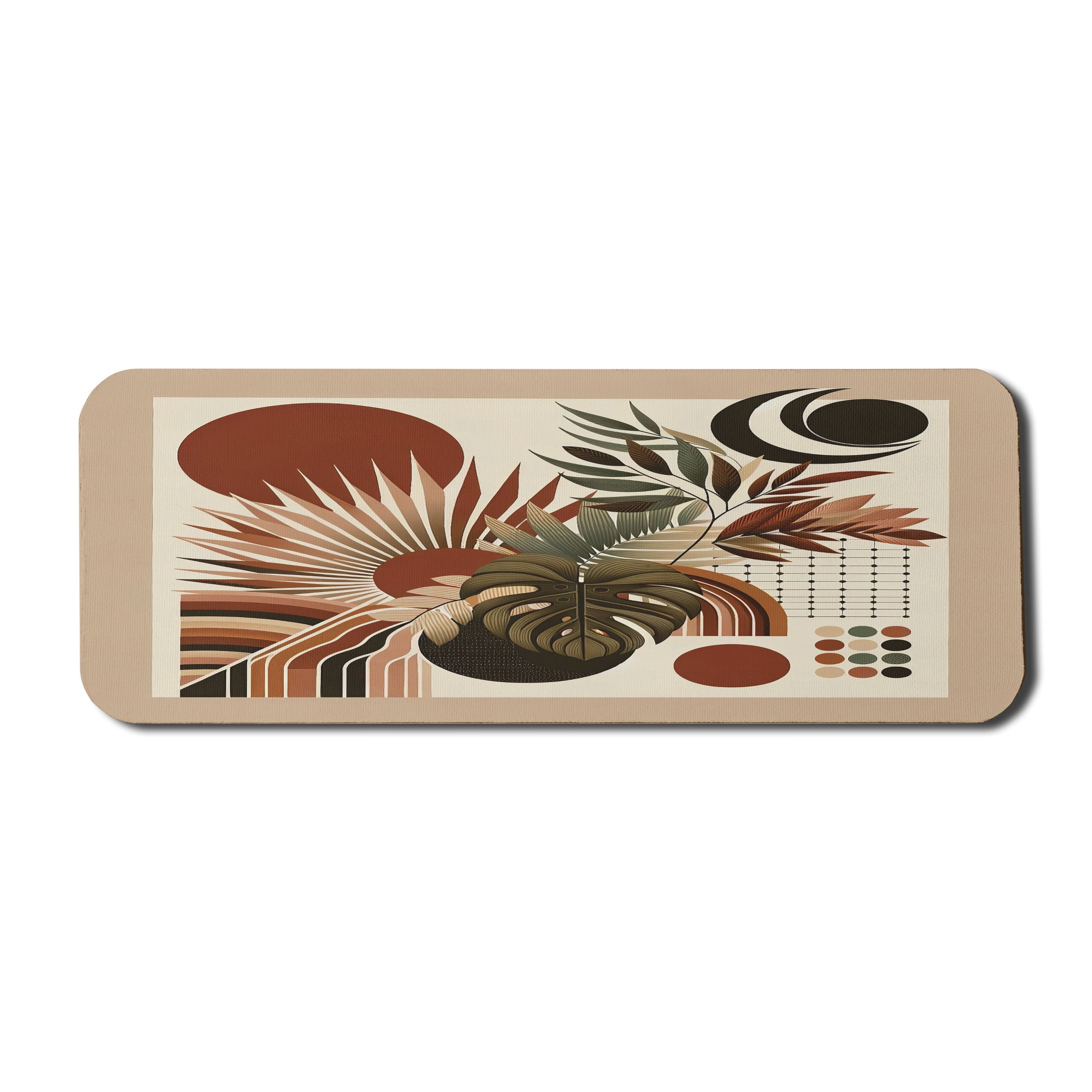 Ambesonne Abstract Computer Mouse Pad, Curved Ocean Waves with Sun Rising with Vibrant Sharp Rays Seascape Art, Rectangle Non-Slip Rubber Mousepad X-L : Ambesonne Abstract Tapestry, Digital Code Numbers