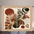 thumbnail image 1 of Ambesonne Monstera Curtains 2 Panel Set, Abstract Mid Century Boho, 108" x 108", Redwood Beige and Black, 1 of 3