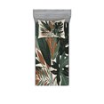 thumbnail image 1 of Ambesonne Monstera Fitted Sheet & Pillow Sham Set, Tropical Abstract Boho Art, Twin, Sage Green Fawn Evergreen, 1 of 2