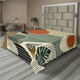 thumbnail image 1 of Ambesonne Monstera Flat Sheet, Abstract Boho Mid Century, Queen Size, Burnt Orange Pale Khaki, 1 of 1