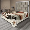 thumbnail image 1 of Ambesonne Monstera Flat Sheet, Abstract Mid Century Leaf, King Size, Redbrown Dusk Black, 1 of 1