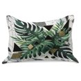 thumbnail image 1 of Ambesonne Monstera Knitted Quilt Pillowcover, Boho Abstract Nature Art, 36"x20", Emerald Dark Grey Dimgray, 1 of 2