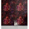 thumbnail image 1 of Ambesonne Monstera Leaves Peel & Stick Wallpaper for Home, Dark Spooky Leaf, 13"x36", Indigo Dark Coral Blush, 1 of 5