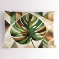 thumbnail image 1 of Ambesonne Monstera Pillow Sham, Nature Boho Scandinavian, 26" X 20", Fern Green Sepia and Cocoa, 1 of 2