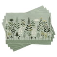 thumbnail image 1 of Ambesonne Monstera Place Mats Set of 4, Scandinavian Botanical Art, Standard Size, Pale Green Coconut Fawn, 1 of 1