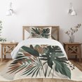 thumbnail image 1 of Ambesonne Monstera Quilted Bedspread Set 2 Pcs, Tropical Abstract Boho Art, Twin Size, Sage Green Fawn Evergreen, 1 of 5
