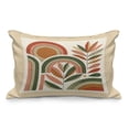 thumbnail image 1 of Ambesonne Monstera Quilted Pillowcover, Boho Mid Century Abstract, 36" x 20", Dark Rust Beige Green, 1 of 2