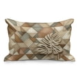 thumbnail image 1 of Ambesonne Monstera Quilted Pillowcover, Boho Scandinavian Style, 36" x 20", Cocoa Sepia and Reseda Green, 1 of 2