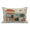thumbnail image 1 of Ambesonne Monstera Quilted Pillowcover, Mid Century Boho Abstract, 30" x 20", Cinnamon Pale Sage Green, 1 of 2