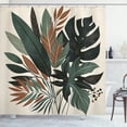 thumbnail image 1 of Ambesonne Monstera Shower Curtain, Tropical Abstract Boho Art, 69"Wx70"L, Sage Green Fawn Evergreen, 1 of 4