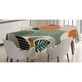 thumbnail image 1 of Ambesonne Monstera Tablecloth Rectangular Table Cover, Abstract Boho Mid Century, 60"x90", Burnt Orange Pale Khaki, 1 of 3