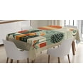 thumbnail image 1 of Ambesonne Monstera Tablecloth Rectangular Table Cover, Mid Century Boho Abstract, 60"x84", Cinnamon Pale Sage Green, 1 of 3