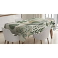 thumbnail image 1 of Ambesonne Monstera Tablecloth Rectangular Table Cover, Minimalist Floral Romance, 60"x84", Pale Reseda Green Sepia, 1 of 3