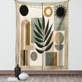 thumbnail image 1 of Ambesonne Monstera Tapestry Wall Hanging, Nature Mid Century Boho, 60"x80", Beige Evergreen Sepia, 1 of 3