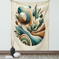 thumbnail image 1 of Ambesonne Monstera Tapestry Wall Hanging, Sage Love Boho Mid Century, 40"x60", Teal Amber Olive Green, 1 of 3