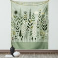thumbnail image 1 of Ambesonne Monstera Tapestry Wall Hanging, Scandinavian Botanical Art, 60"x80", Pale Green Coconut Fawn, 1 of 3