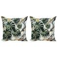 thumbnail image 1 of Ambesonne Monstera Throw Pillow Cover 2 Pack, Abstract Mid Century Boho, 20", Dark Green Dimgray, 1 of 7