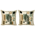 thumbnail image 1 of Ambesonne Monstera Throw Pillow Cover 2 Pack, Nature Mid Century Boho, 18", Beige Evergreen Sepia, 1 of 7