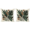 thumbnail image 1 of Ambesonne Monstera Throw Pillow Cover 2 Pack, Tropical Abstract Boho Art, 16", Sage Green Fawn Evergreen, 1 of 7