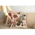 thumbnail image 1 of Ambesonne Monstera Throw Pillow Cover Pack of 2, Abstract Mid Century Boho, 2 Pcs-36"x36", Redwood Beige and Black, 1 of 5