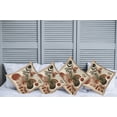 thumbnail image 1 of Ambesonne Monstera Throw Pillow Cover Pack of 4, Abstract Mid Century Boho, 4 Pcs-36" x 16", Redwood Beige and Black, 1 of 5